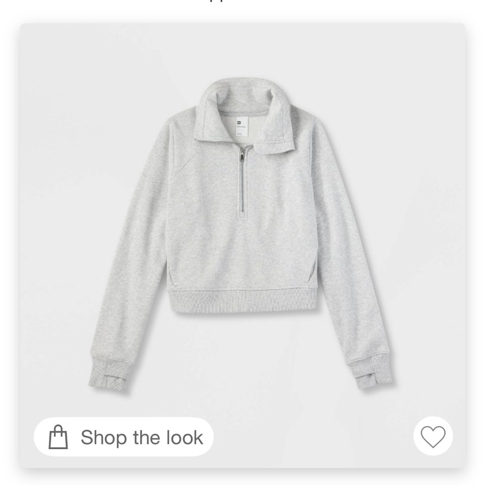 Gray Quarter-Zip Women's Sweater